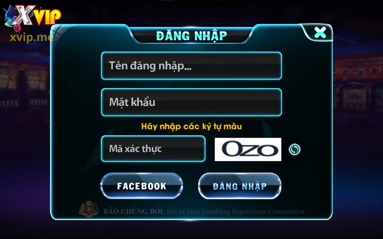 Hướng dẫn cách bước đăng nhập cụ thể tại cổng game Xvip