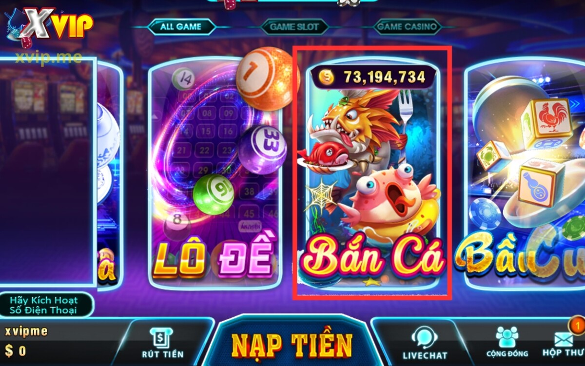 Vài nét về trò chơi bắn cá tại cổng game Xvip